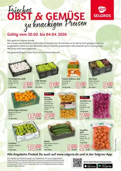 Selgros Obst & Gemüse ab 30.03.2026 gültig