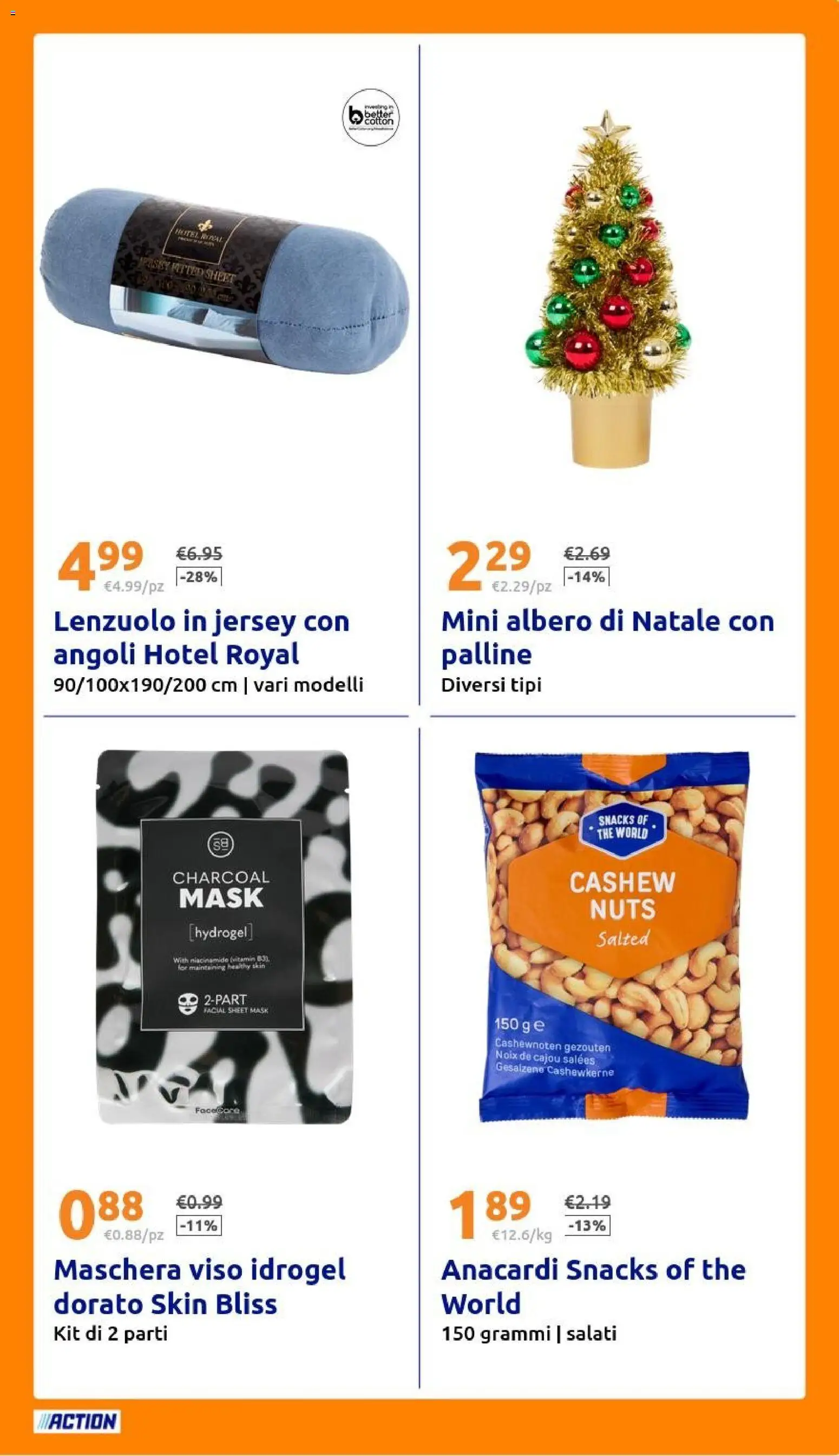 Volantino Action del 10.12.2025 | Pagina: 27 | Prodotti: Maschera, Maschera viso, Albero di natale, The