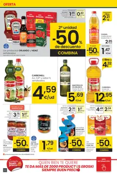 Vista previa Eroski - Siempre a buen precio  válido desde el 12.02.2026 | Página: 22 | Productos: Queso, Jamón, Κάδος απορρυμάτων, Aceite de oliva