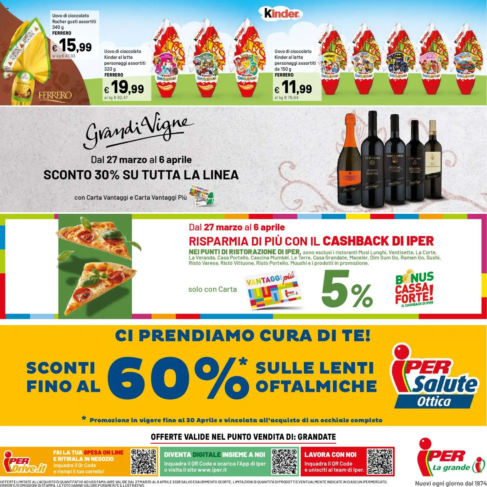 Volantino Iper del 27.03.2026 | Pagina: 40 | Prodotti: Cioccolato, Tè, Latte, Carrello