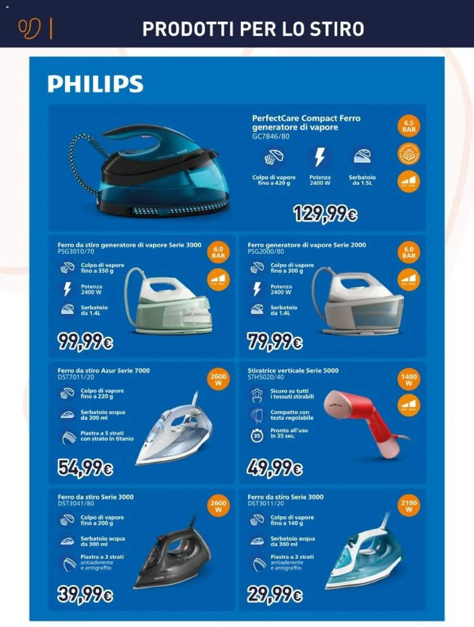 Volantino Unieuro del 03.04.2026 | Pagina: 18 | Prodotti: Acqua, Generatore, Ferro da stiro