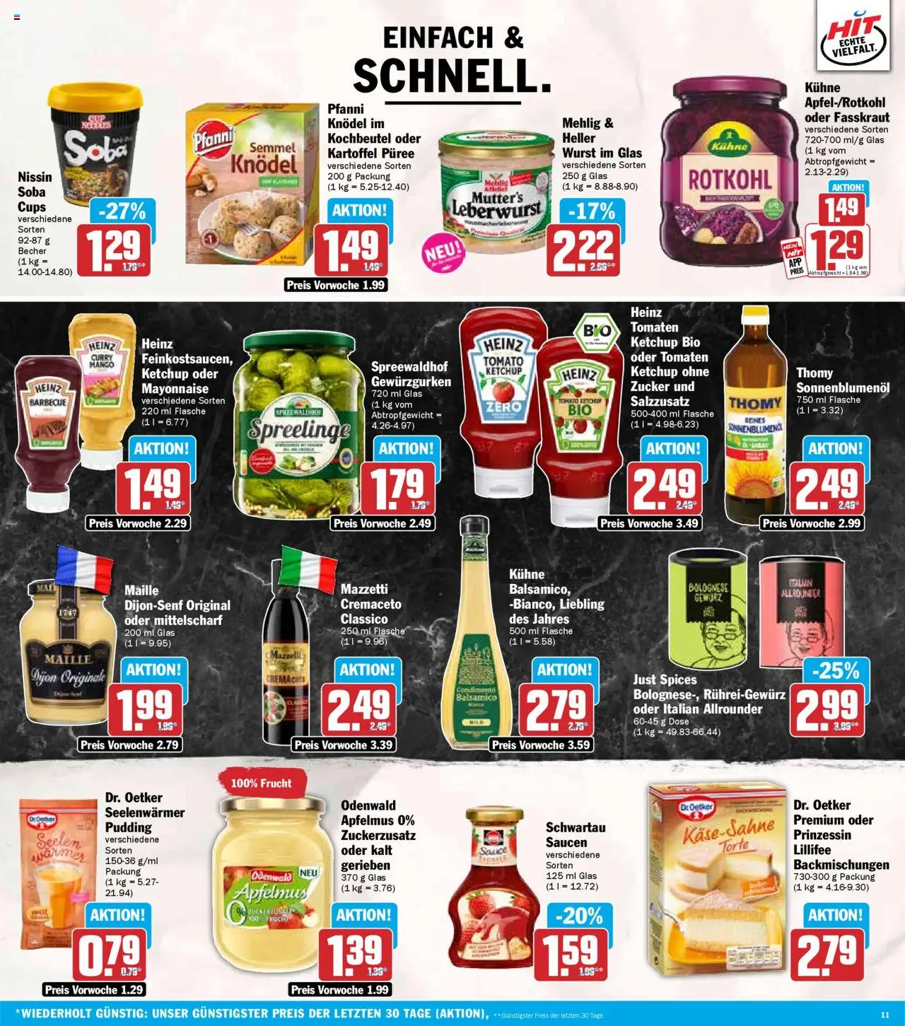 HIT Prospekt 	 – gültig ab 08.09.2025 | Seite: 11 | Produkte: Rotkohl, Tomaten, Wurst, Ketchup