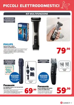 Anteprima del volantino Comet Piccoli Elettrodomestici Stiro, Pulizia e Cura Persona catalogo valido a partire dal 14.11.2025 | Pagina: 11 | Prodotti: Pettine, Regolabarba