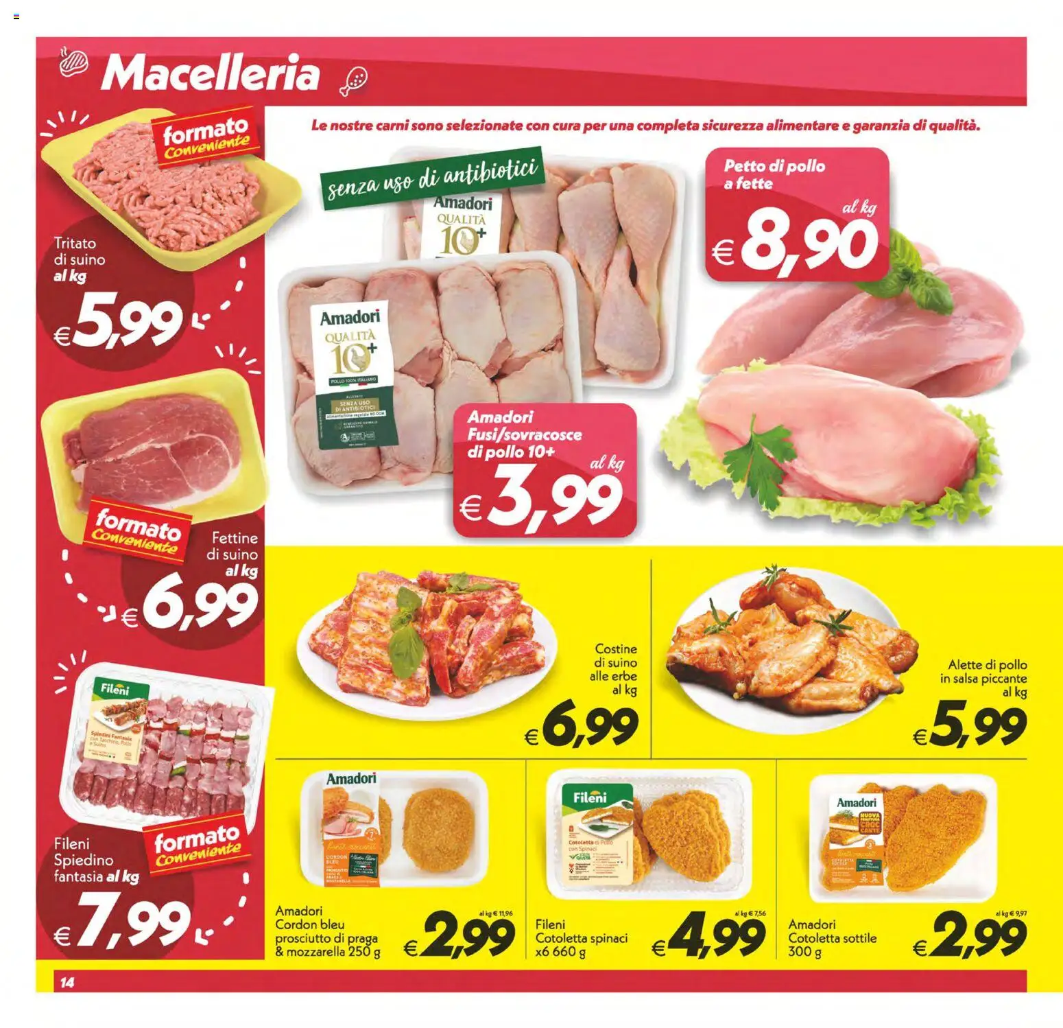 Volantino SuperConveniente del 17.04.2026 | Pagina: 14 | Prodotti: Salsa, Tacchino, Mozzarella, Prosciutto