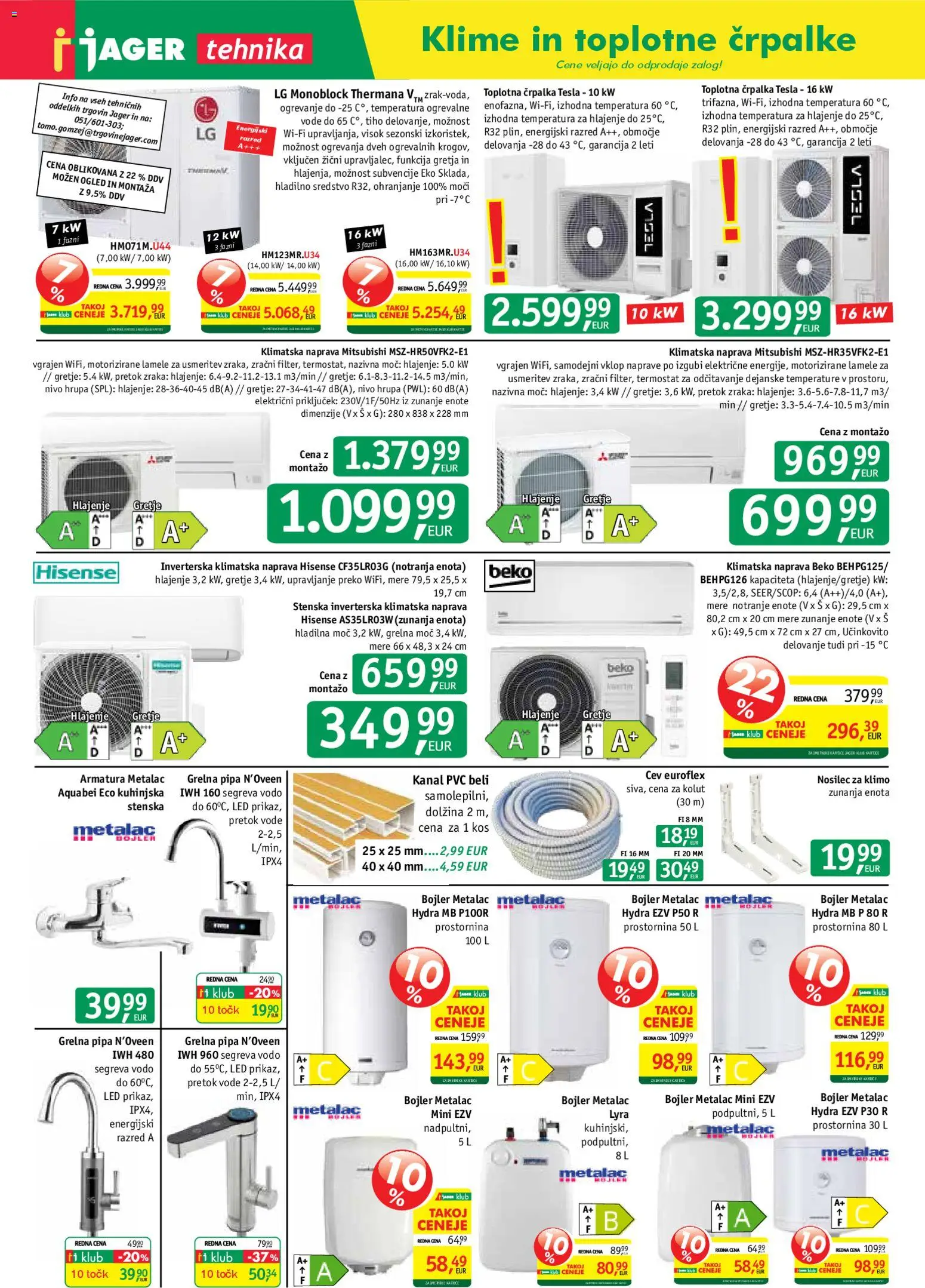 Novi Jager katalog ponudbe – veljaven od 29.04.2026 | Stran: 14 | Izdelki: Črpalka, Klimatska naprava, Nosilec za klimo, Kos