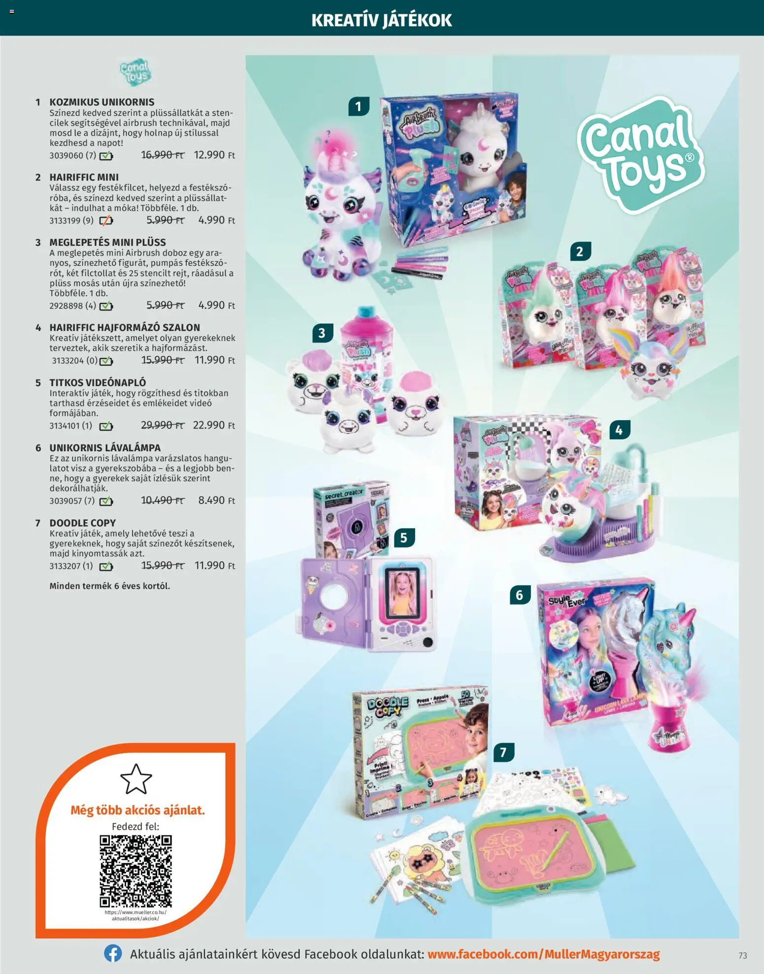 Müller akciós ujság - amely érvényes a következő dátumtól: 27.10.2025 | Oldal: 73 | Termékek: Videó, Hajformázó, Plüss, Doboz