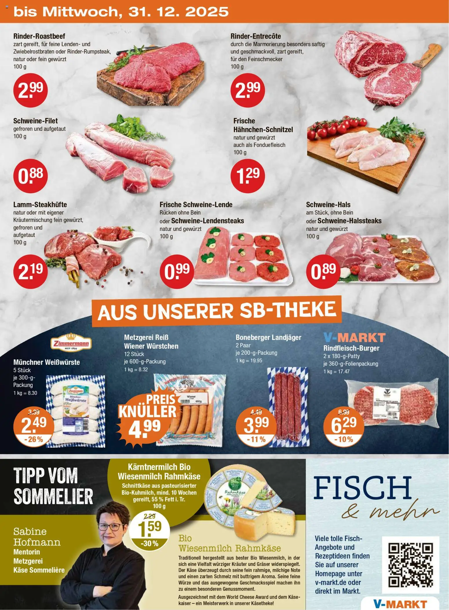 V-Markt - München – gültig ab 27.12.2025 | Seite: 3 | Produkte: Wiener wurstchen, Käse, Schweinefilet, Fisch