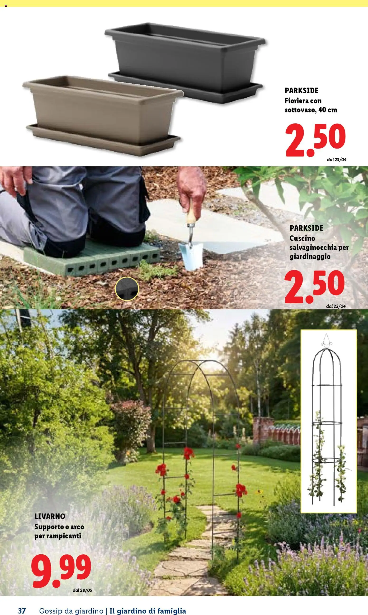 Volantino Lidl del 23.04.2026 | Pagina: 37 | Prodotti: Fioriera, Cuscino