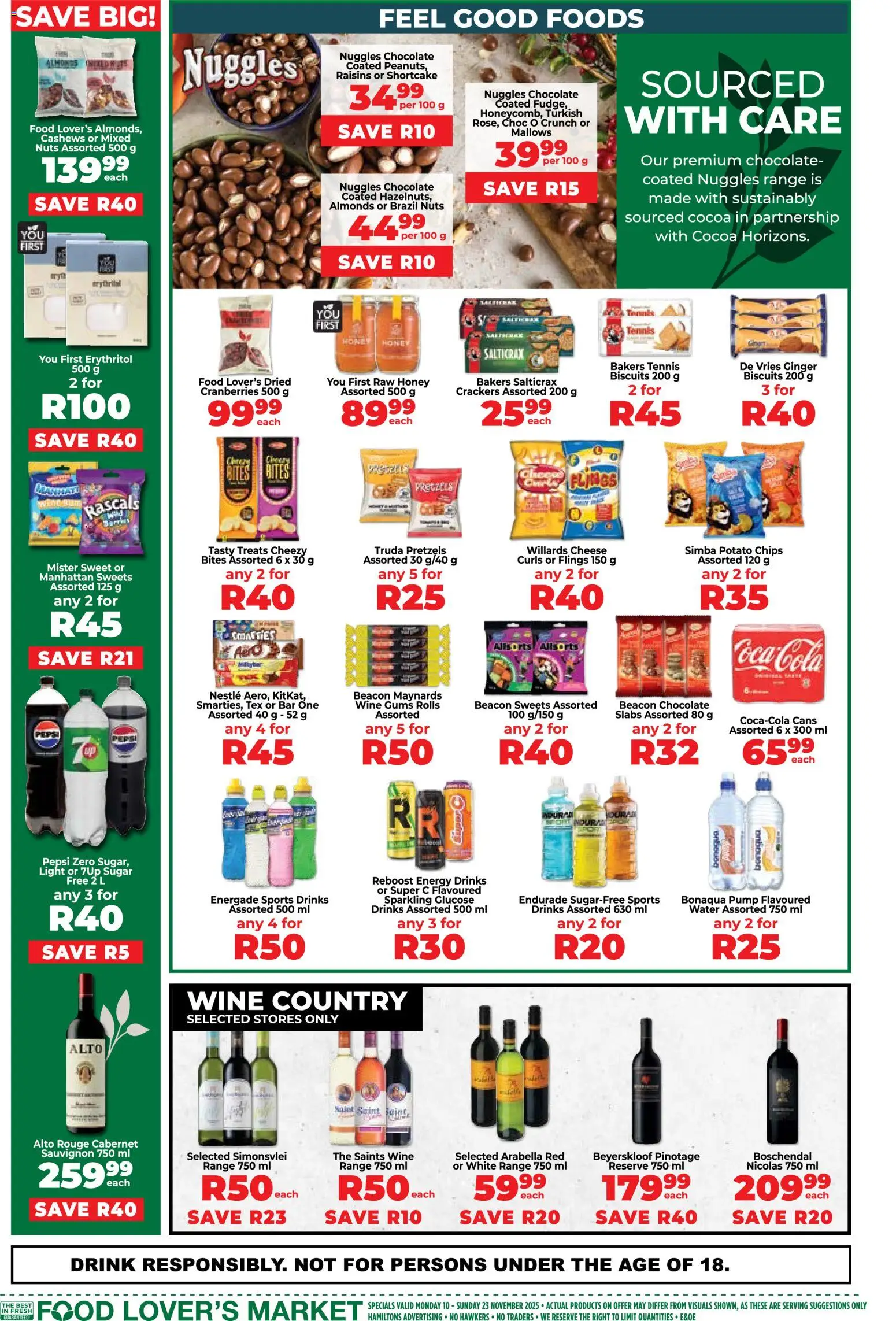 New Food Lover's Market catalogue – valid from 10.11.2025 | Page: 6 | Products: Sweets, Biscuits, Nuts, Sugar