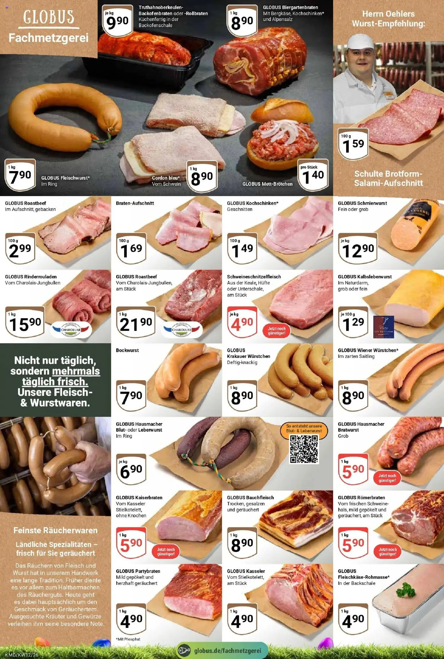 Globus prospekt Köln	 – gültig ab 16.03.2026 | Seite: 8 | Produkte: Rinderrouladen, Roastbeef, Wurst, Fleisch