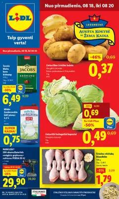 LIDL leidinių peržiūra, galiojančių nuo 18.08.2025