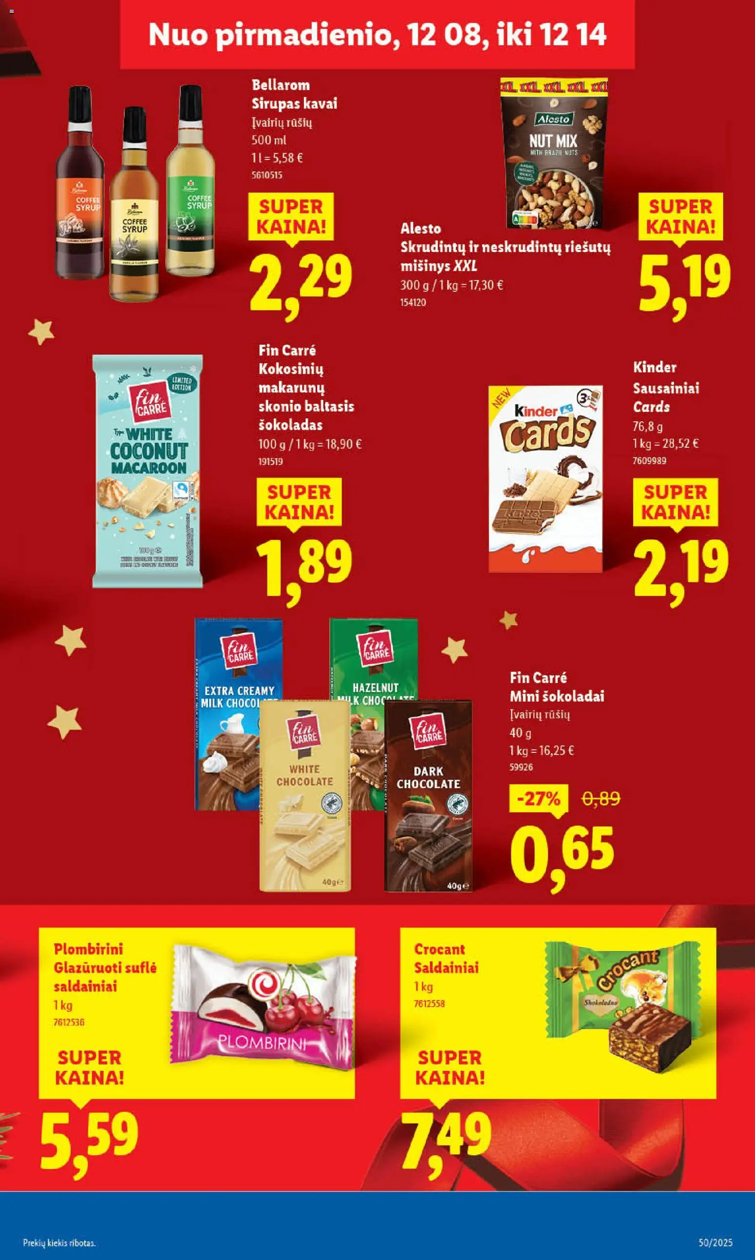 LIDL akcijos nuo 11.12.2025 | Puslapis: 45 | Prekių: Sausainiai, Šokoladas, Saldainiai