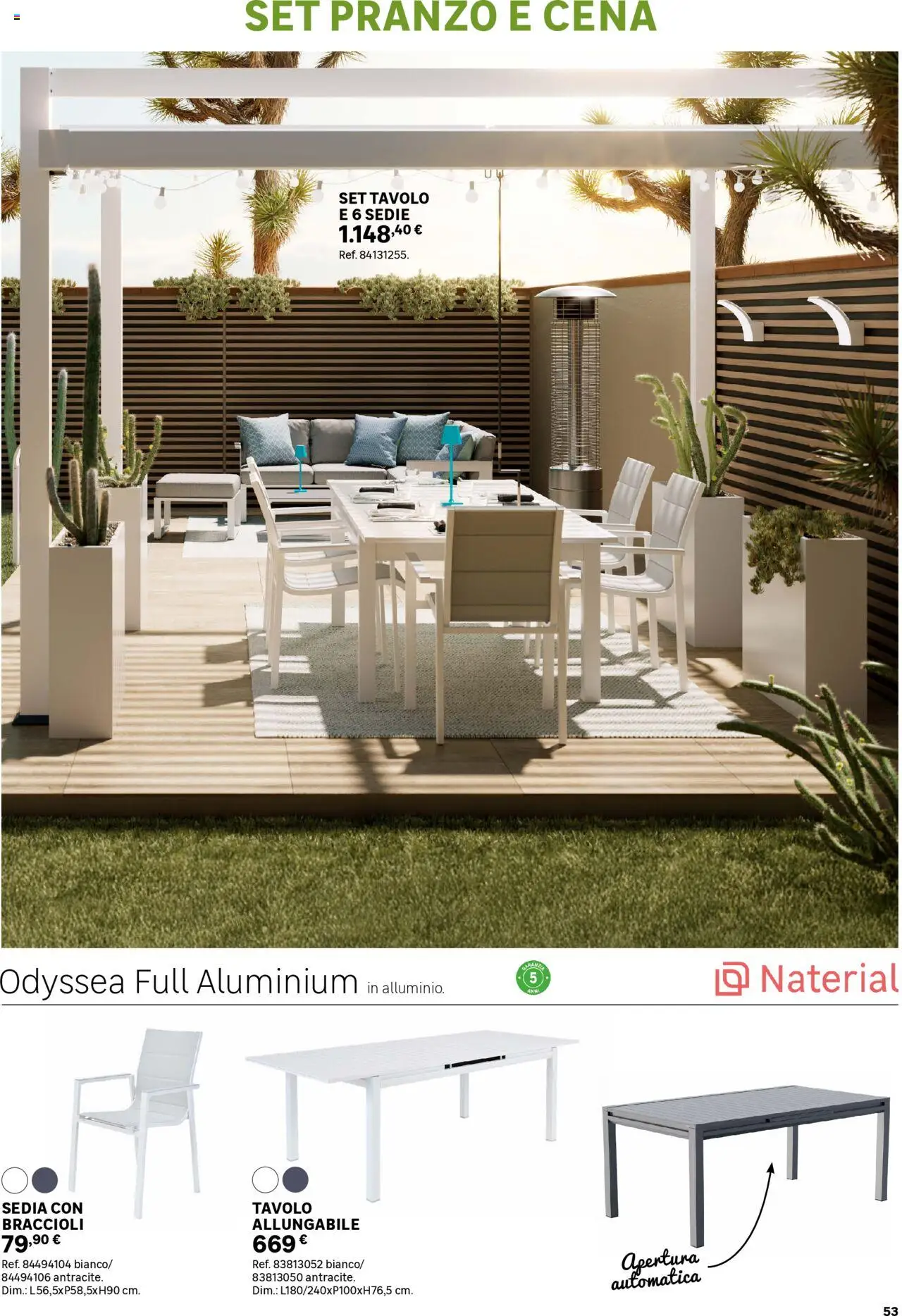 Volantino Leroy Merlin del 02.06.2025 | Pagina: 53 | Prodotti: Braccioli, Tavolo, Sedia