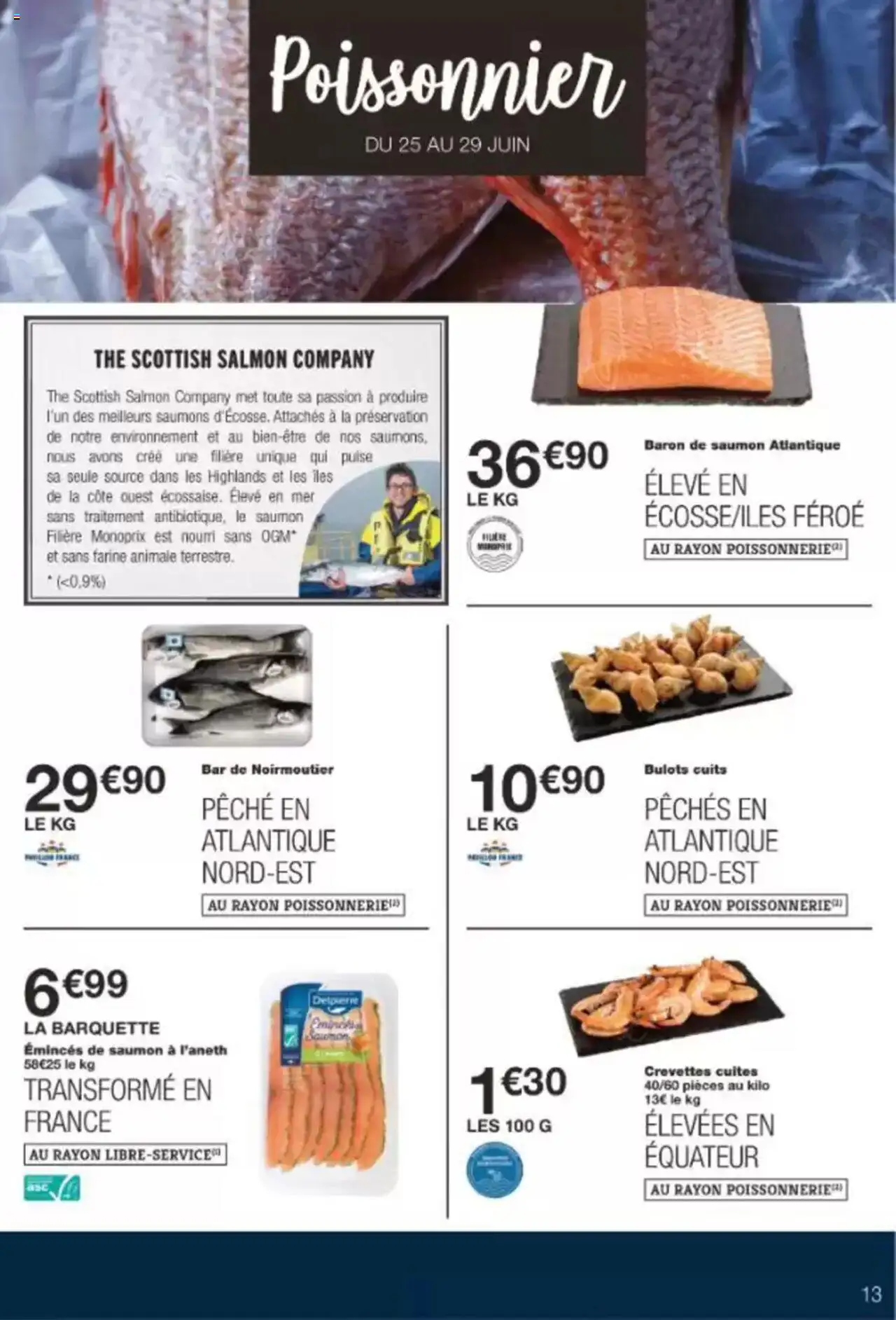  | Page: 13 | Produits: Bulots cuits, Pêche, Farine, Thé