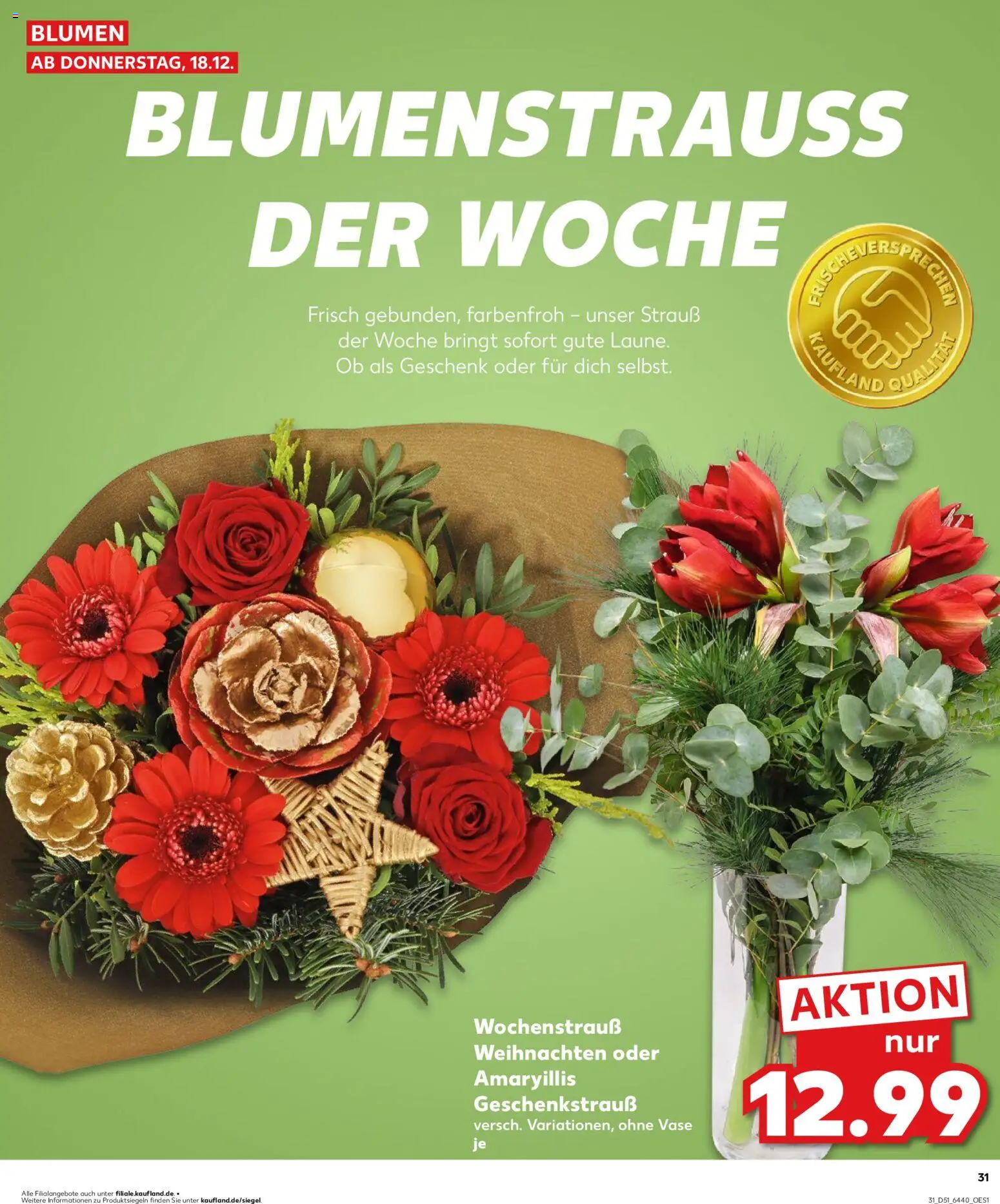 Kaufland prospekt Hannover	 – gültig ab 21.12.2025 | Seite: 31 | Produkte: Blumen, Vase