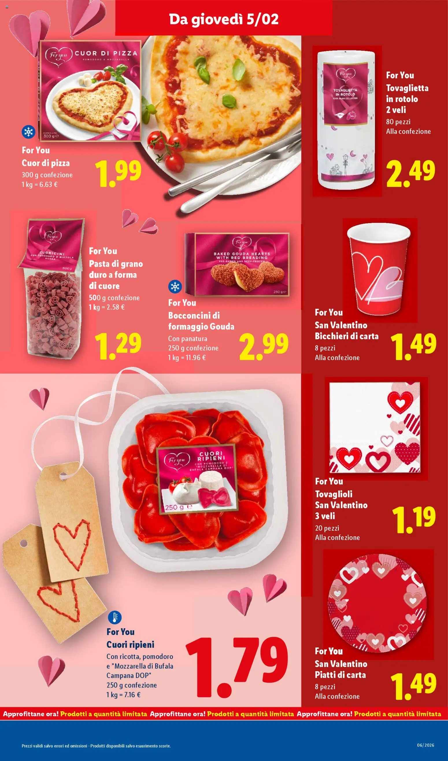 Volantino Lidl del 02.02.2026 | Pagina: 19 | Prodotti: Pizza, Mozzarella, Formaggio, Pasta