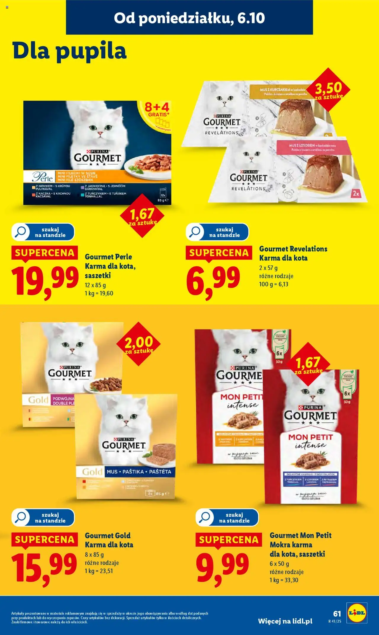 Lidl Gazetka od 06.10.2025 | Strona: 63 | Produkty: Jagnięcina, Karma dla kota