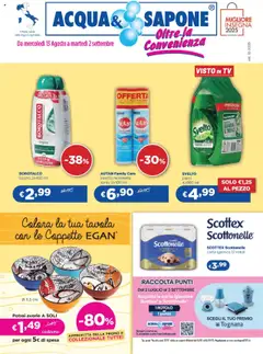 Anteprima del volantino Acqua e Sapone Lazio, Lombardia, Piemonte, Puglia catalogo valido a partire dal 13.08.2025