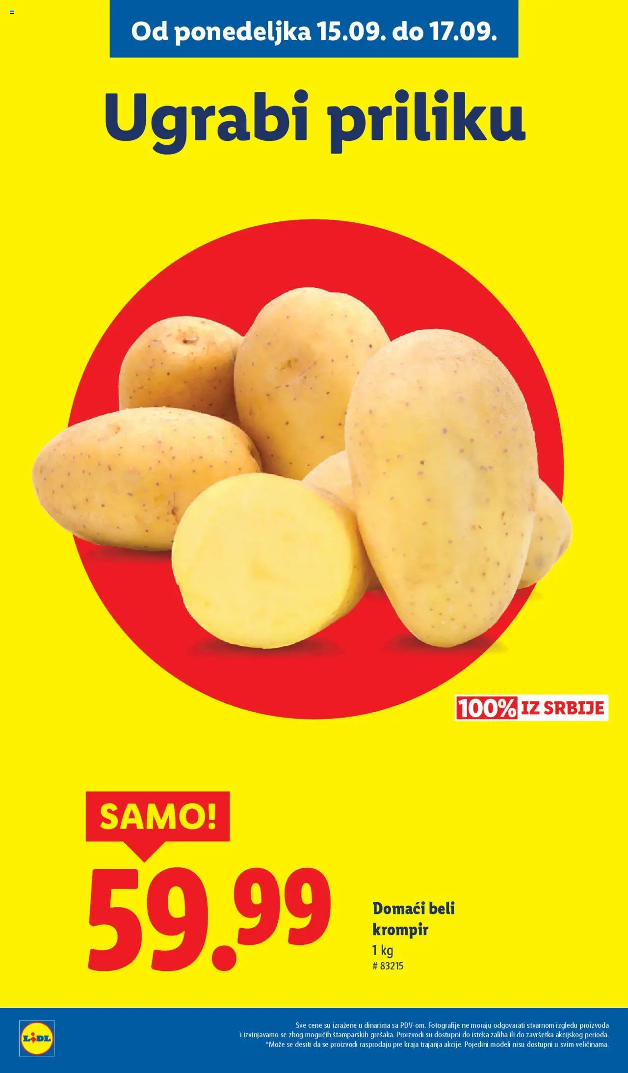 Lidl katalog - važi od 11.09.2025 | Strana: 50 | Proizvode: Krompir, Beli krompir