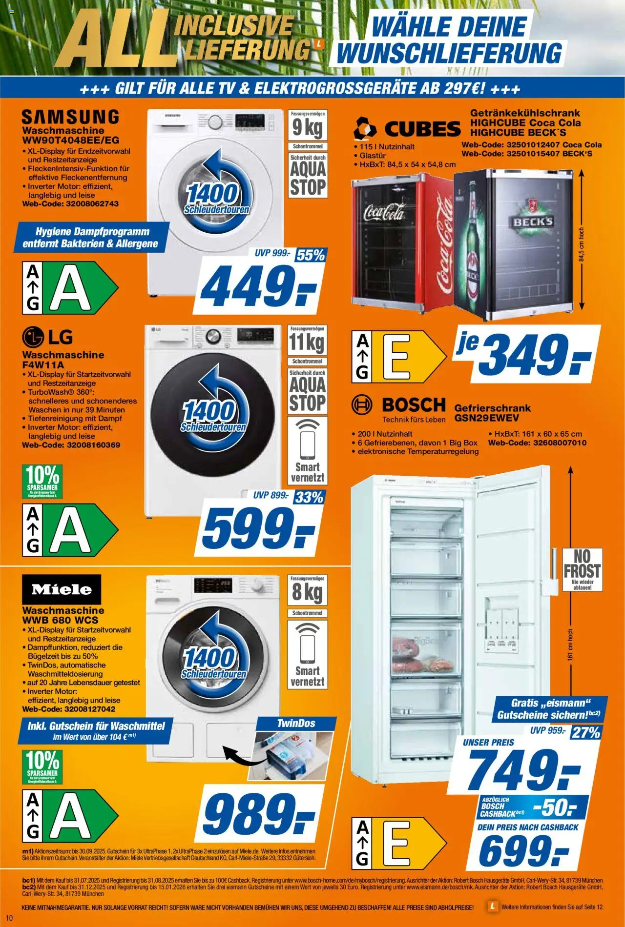 Expert Prospekt 	 - gültig ab dem 18.07.2025 | Seite: 10 | Produkte: Miele, Coca cola, Box, Samsung