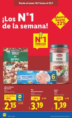 Vista previa Nixe Atún claro al natural, 6 x 56 g Atún claro al natural válido desde el 19.01.2026 | Página: 20 | Productos: Atún claro