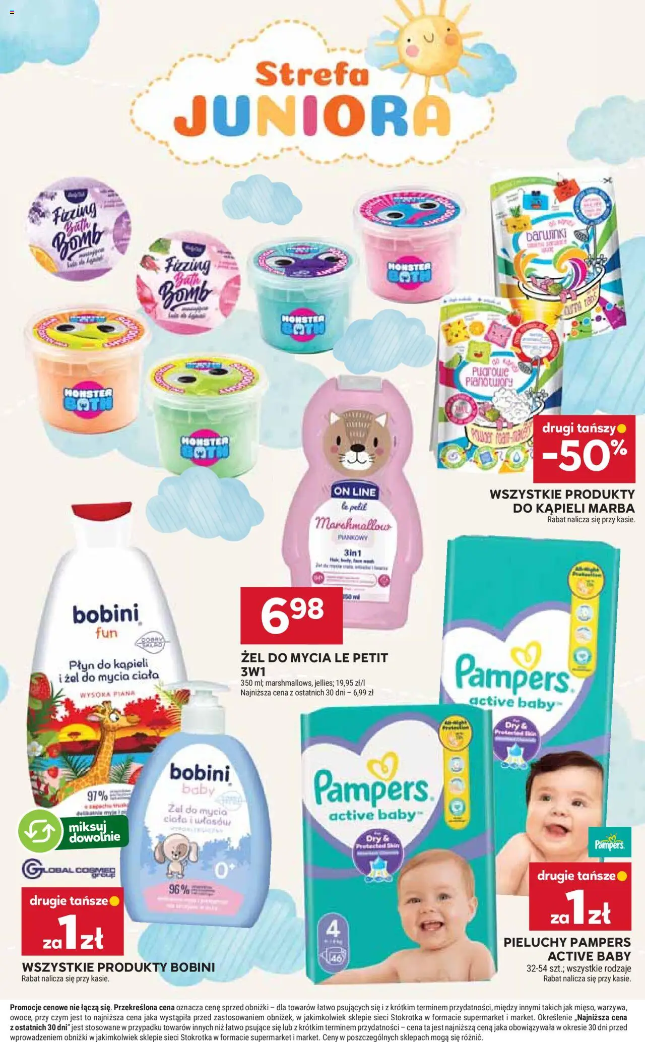Stokrotka Gazetka od 02.10.2025 | Strona: 43 | Produkty: Stokrotka, Pampers, Płyn do kąpieli