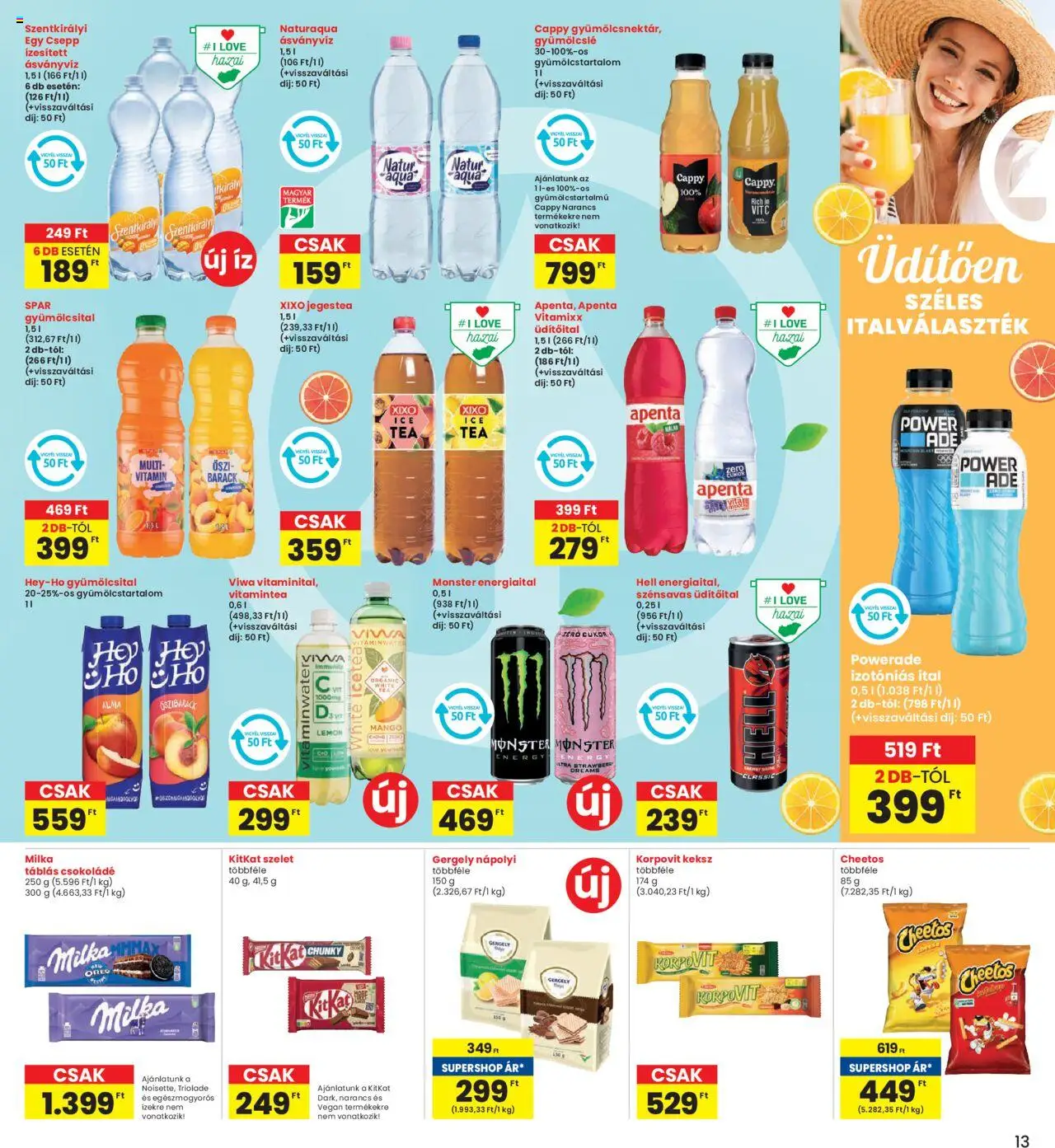 Interspar akciós ujság - amely érvényes a következő dátumtól: 05.06.2025 | Oldal: 13 | Termékek: Gyümölcsital, Alma, Tea, Vegán