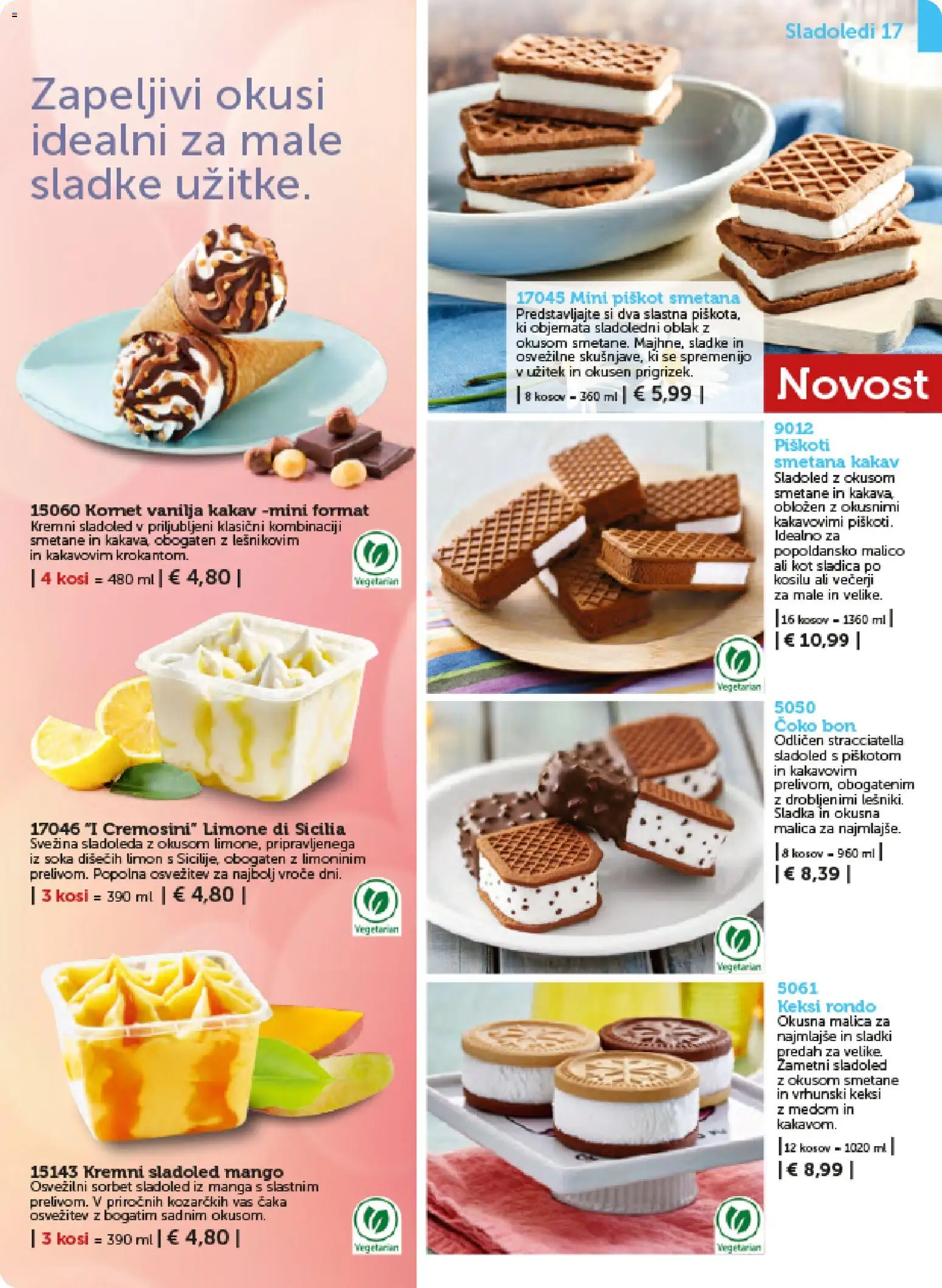 Novi Bofrost katalog ponudbe – veljaven od 01.02.2026 | Stran: 17 | Izdelki: Keksi, Smetana, Piskoti, Mango