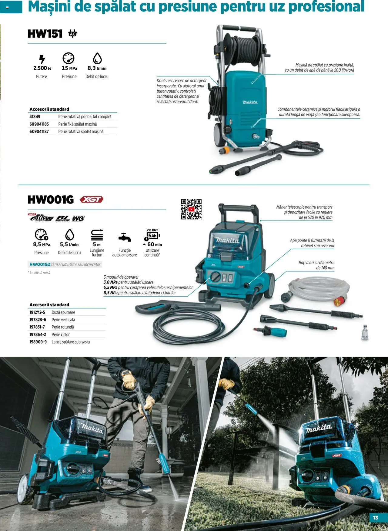 Noul catalog Makita – valabil de la 23.09.2025 | Pagină: 13 | Produse: Încărcător, Mașină De Spălat, Mâner, Perie