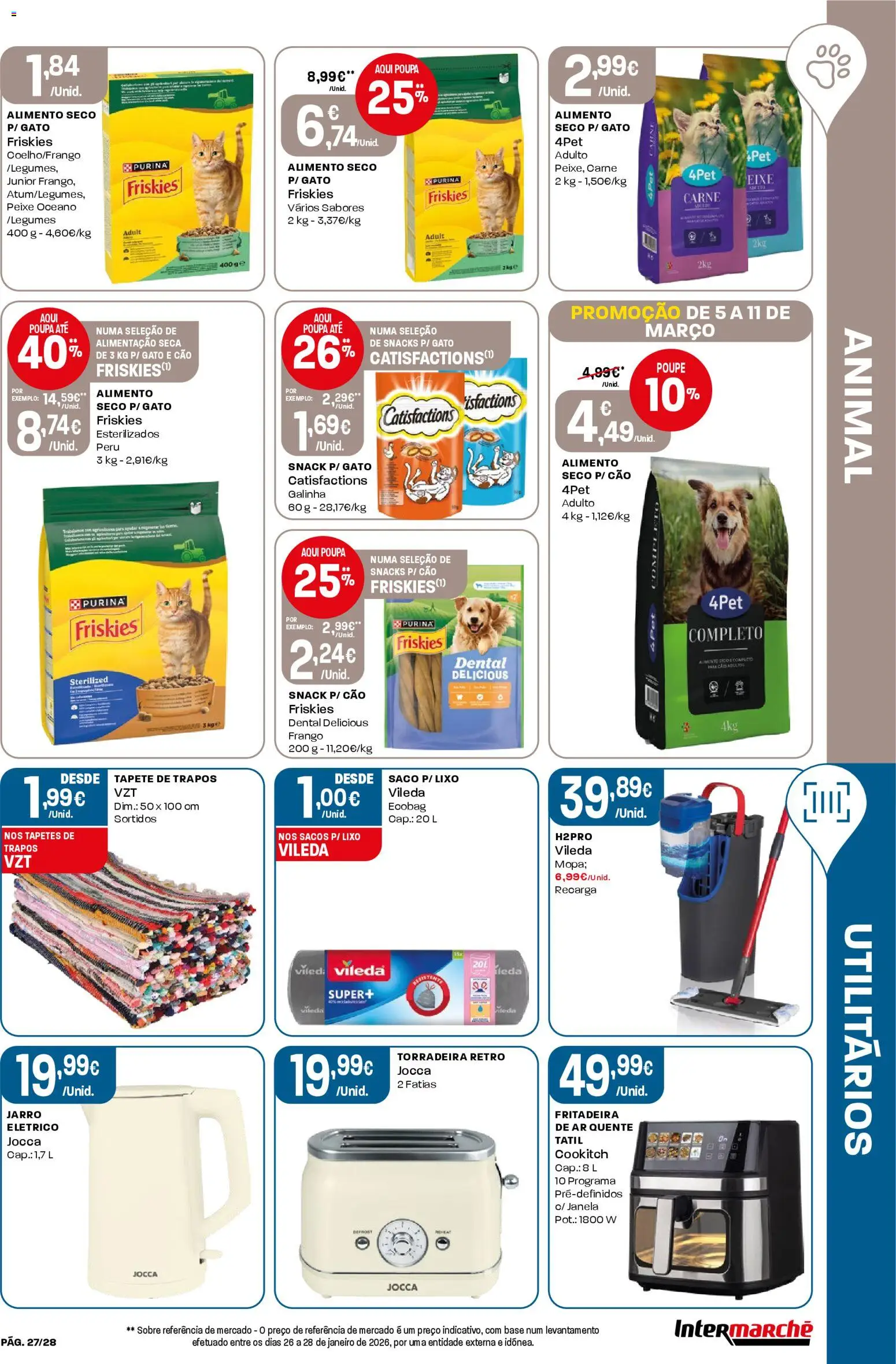 Intermarché Folheto Contact │ válido de 05.03.2026 | Página: 27 | Produtos: Torradeira, Janela, Peixe, Carne