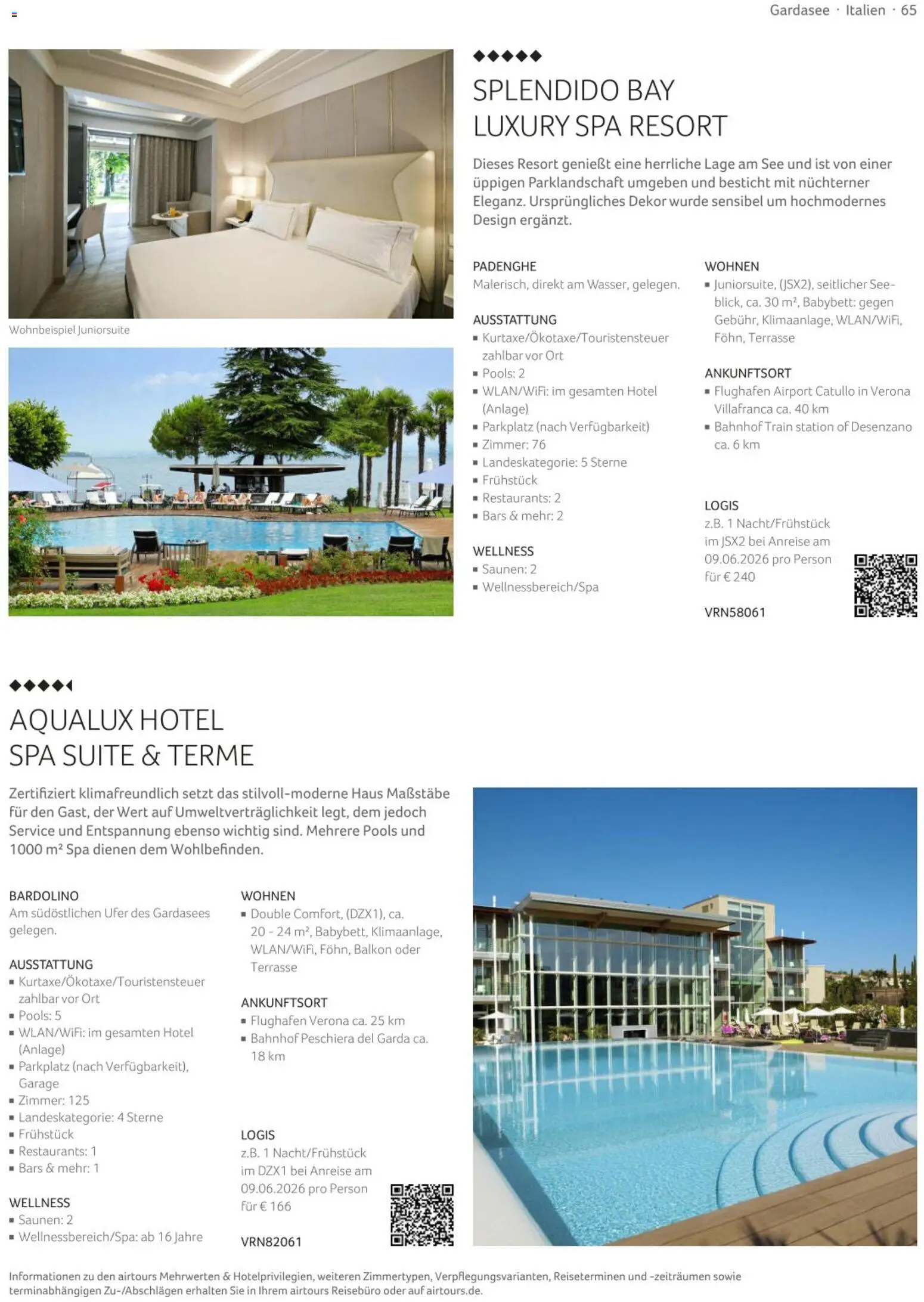 TUI airtours Katalog  Europareisen 2025/26 – gültig ab 01.11.2025 | Seite: 65 | Produkte: Babybett