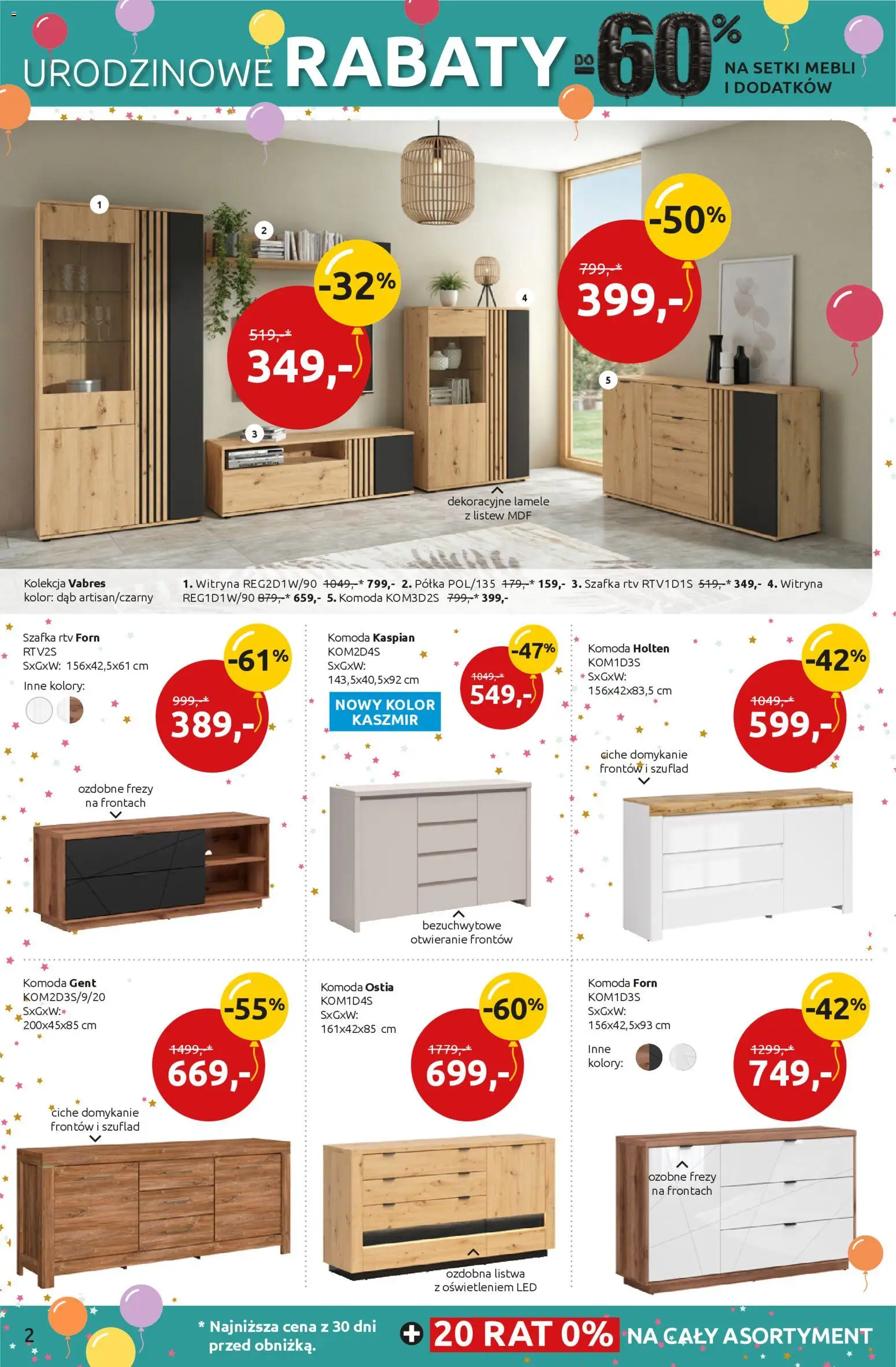 Black Red White promocje od 02.03.2026 | Strona: 2 | Produkty: Komoda, Półka, szafka RTV, Witryna