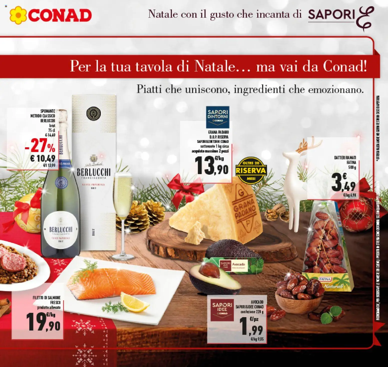 Volantino Conad del 15.12.2025 | Pagina: 5 | Prodotti: Salmone, Salmone fresco, Spumante, Grana Padano