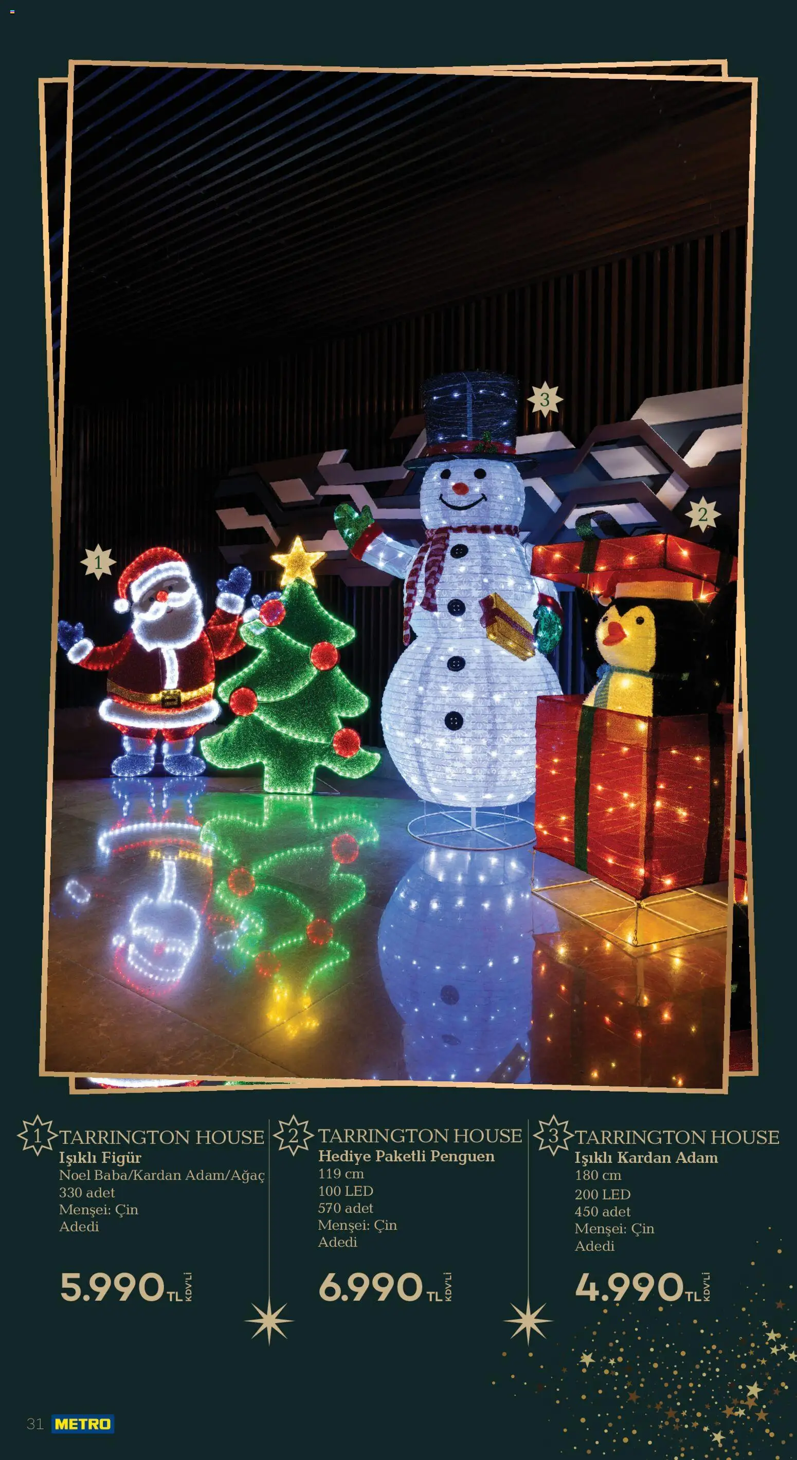 Metro - Yılbaşı Dekorasyon Kataloğu - 18.11.2025 tarihinden itibaren geçerlidir | Sayfa: 31 | Ürünler: Cin