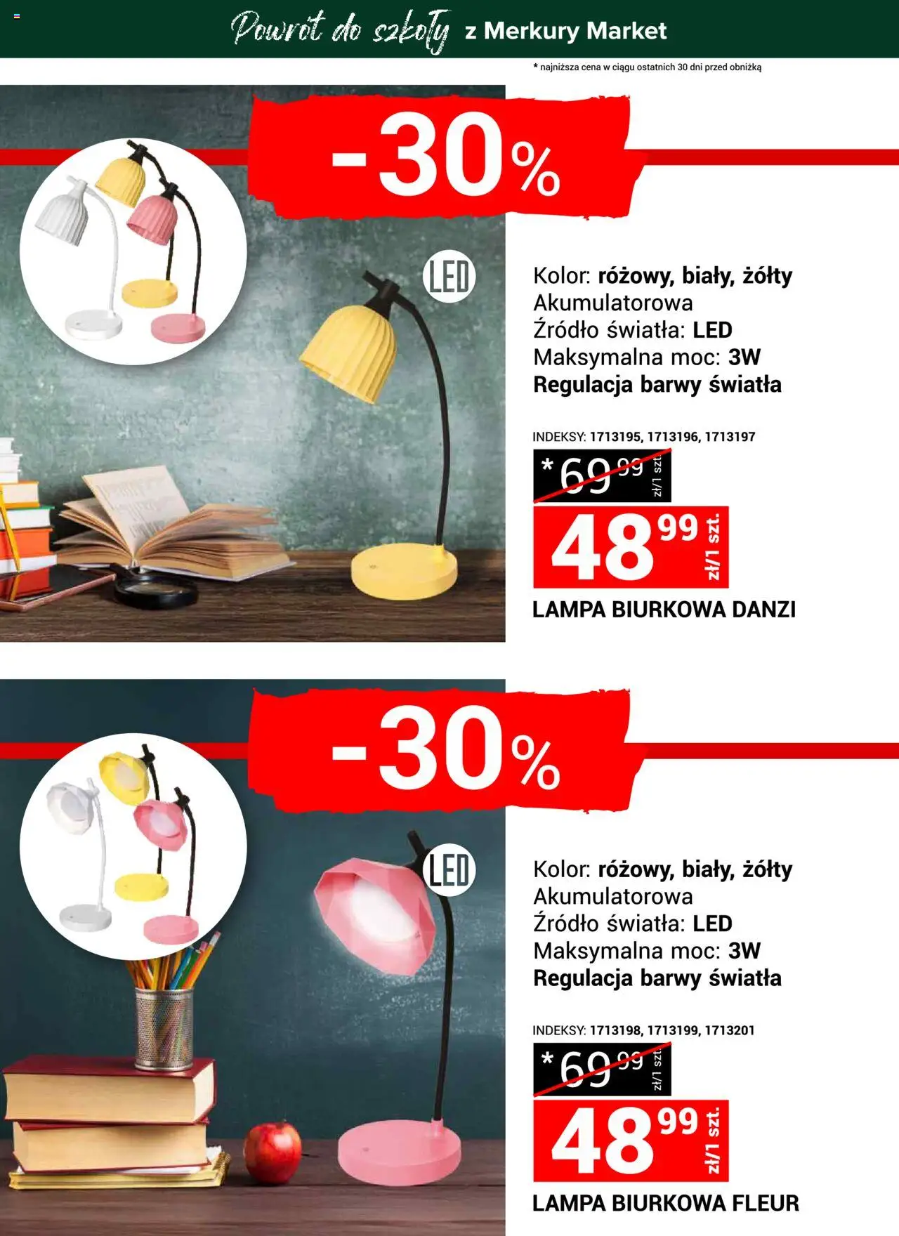 Merkury Market Gazetka - Powrót do szkoły od 23.08.2025 | Strona: 21 | Produkty: Lampa