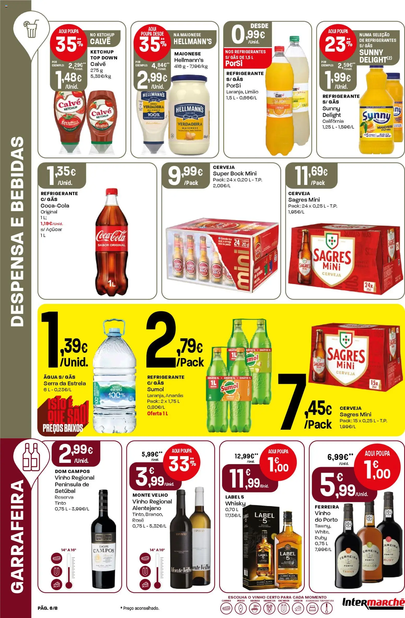 Intermarché Folheto Mini │ válido de 15.01.2026 | Página: 6 | Produtos: Agua, Refrigerante, Maionese, Ketchup