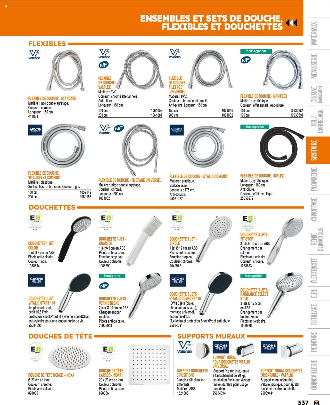  | Page: 337 | Produits: Support mural, Douche