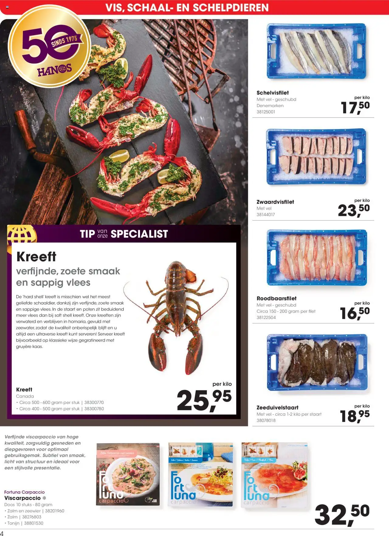  | Pagina: 4 | Producten: Kisperec, Schaal, Tonijn, Calvados