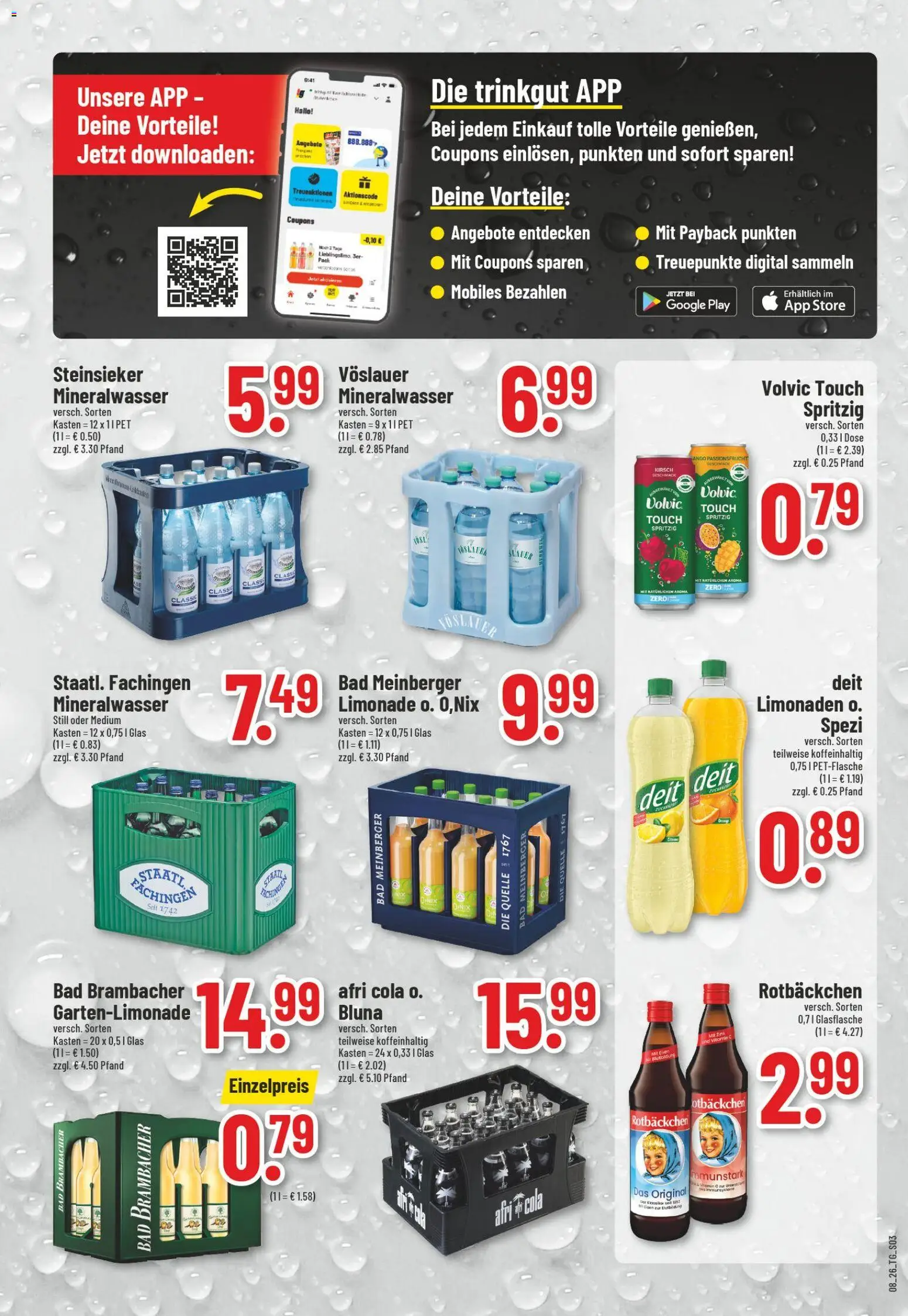 Trinkgut Prospekt 	 – gültig ab 16.02.2026 | Seite: 3 | Produkte: Bad, Limonade, Volvic touch, Volvic