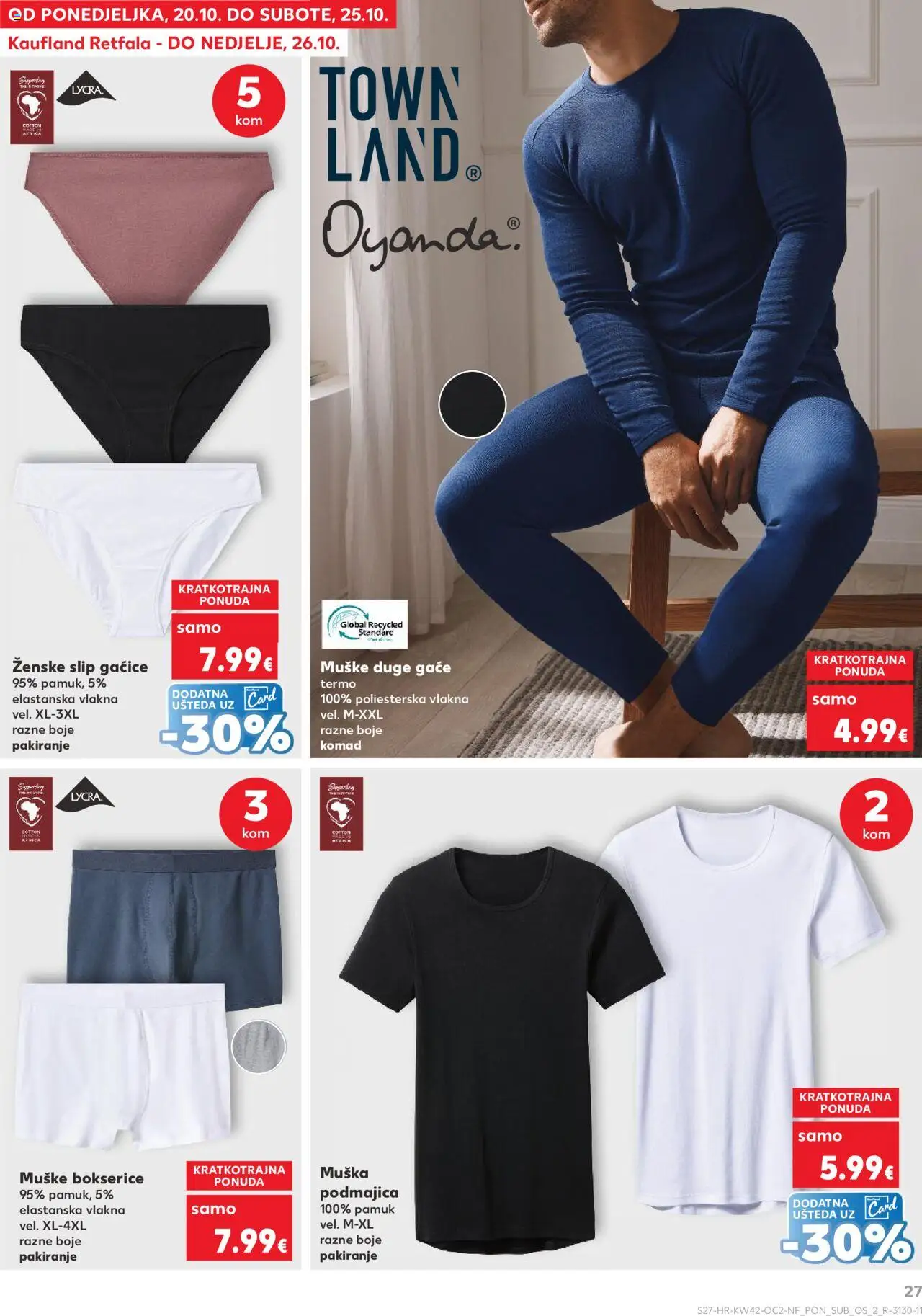 Kaufland katalog | vrijedi od 15.10.2025 | Stranica: 27 | Proizvodi: Gaćice, Bokserice