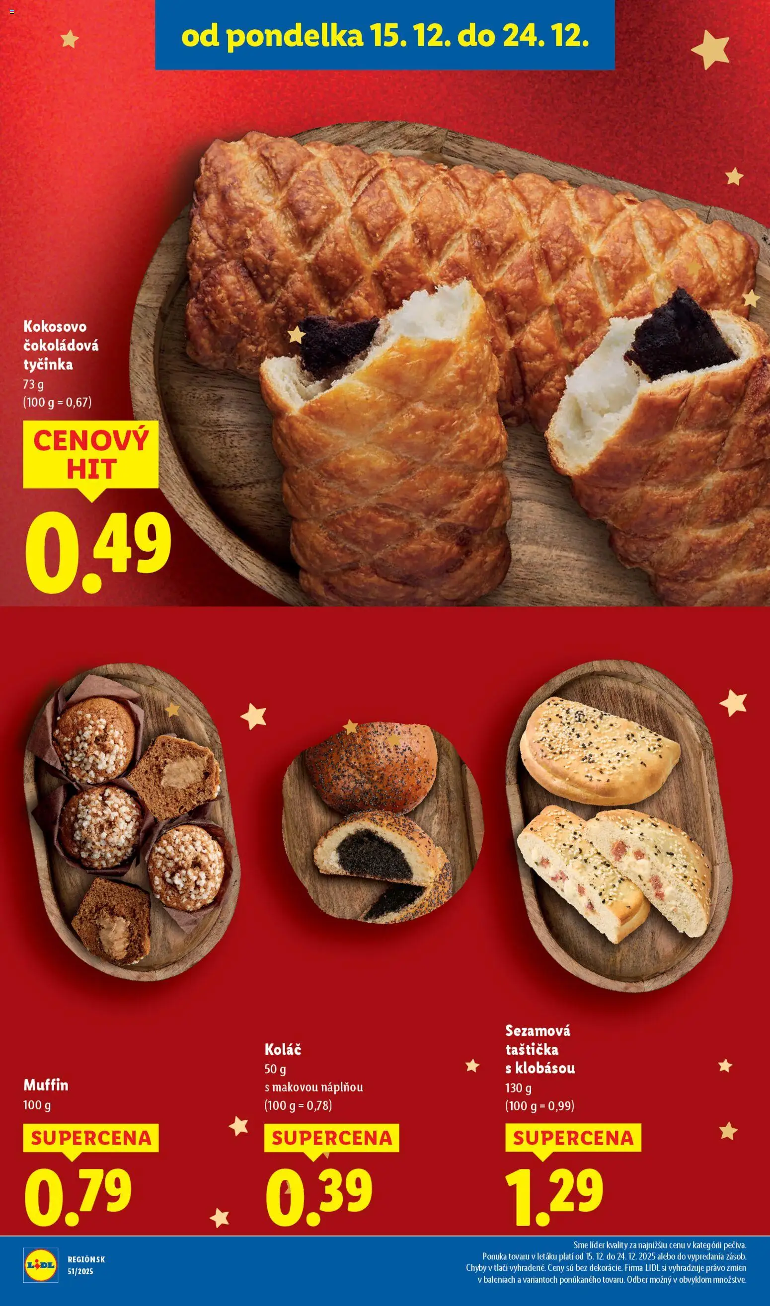 Nové Lidl akcie – leták je platný od 15.12.2025 | Strana: 19 | Produkty: Koláč