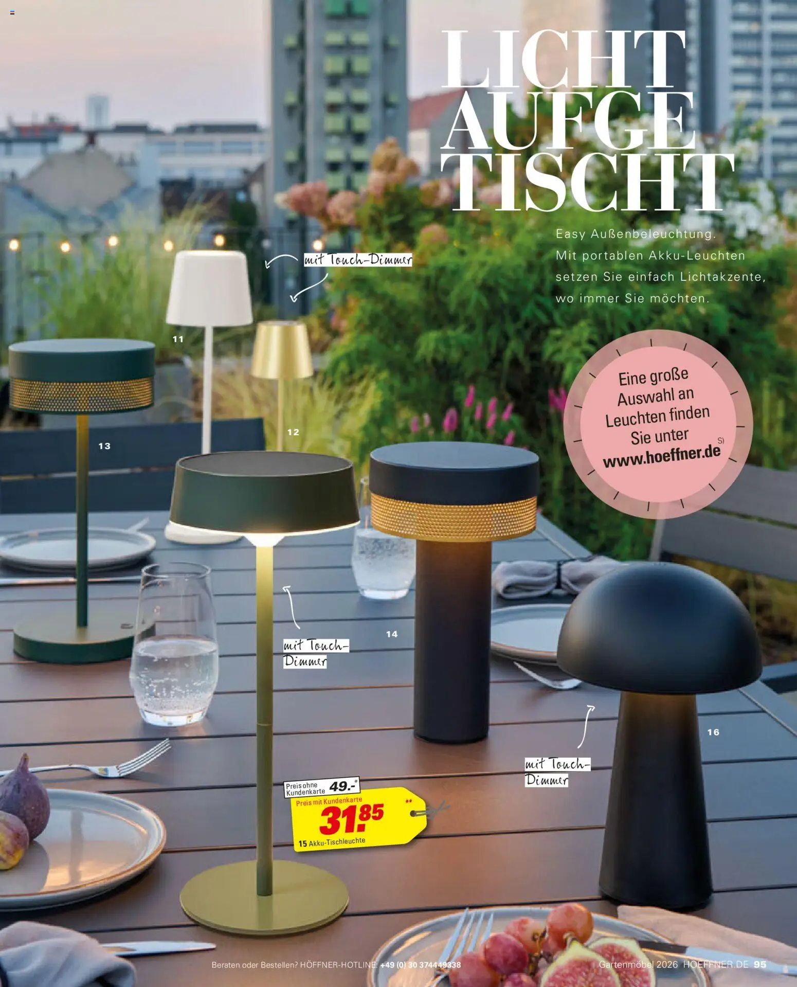 Höffner Prospekt Gartenmöbel – gültig ab 27.03.2026 | Seite: 95 | Produkte: Gartenmöbel