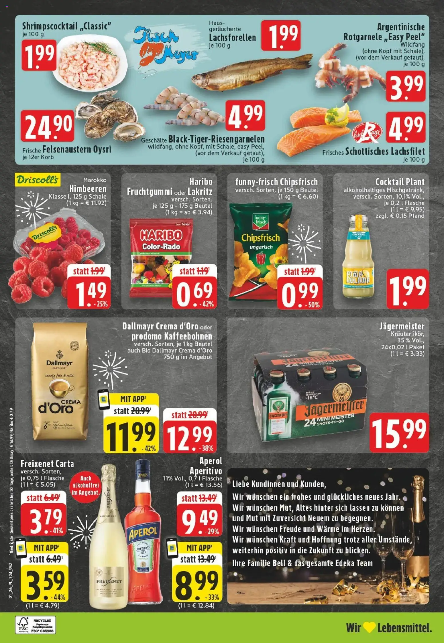 Edeka prospekt Bornheim	 – gültig ab 28.12.2025 | Seite: 30 | Produkte: Haribo, Tisch, Fisch, Dallmayr