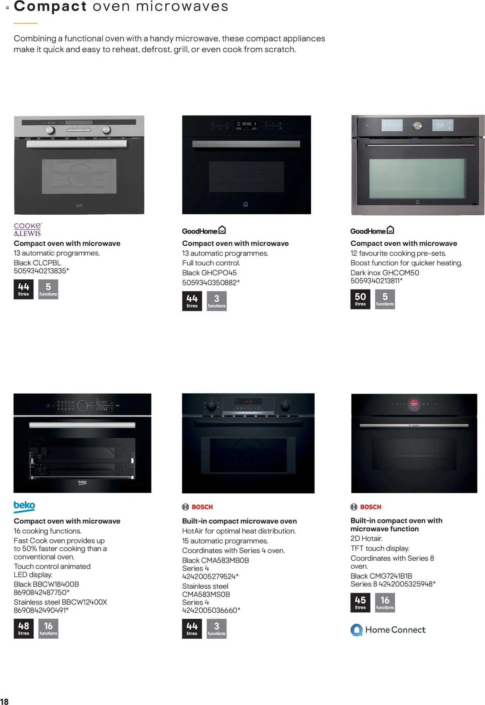 {H1} | Page: 18 | Products: Microwave, Oven, Microwave oven