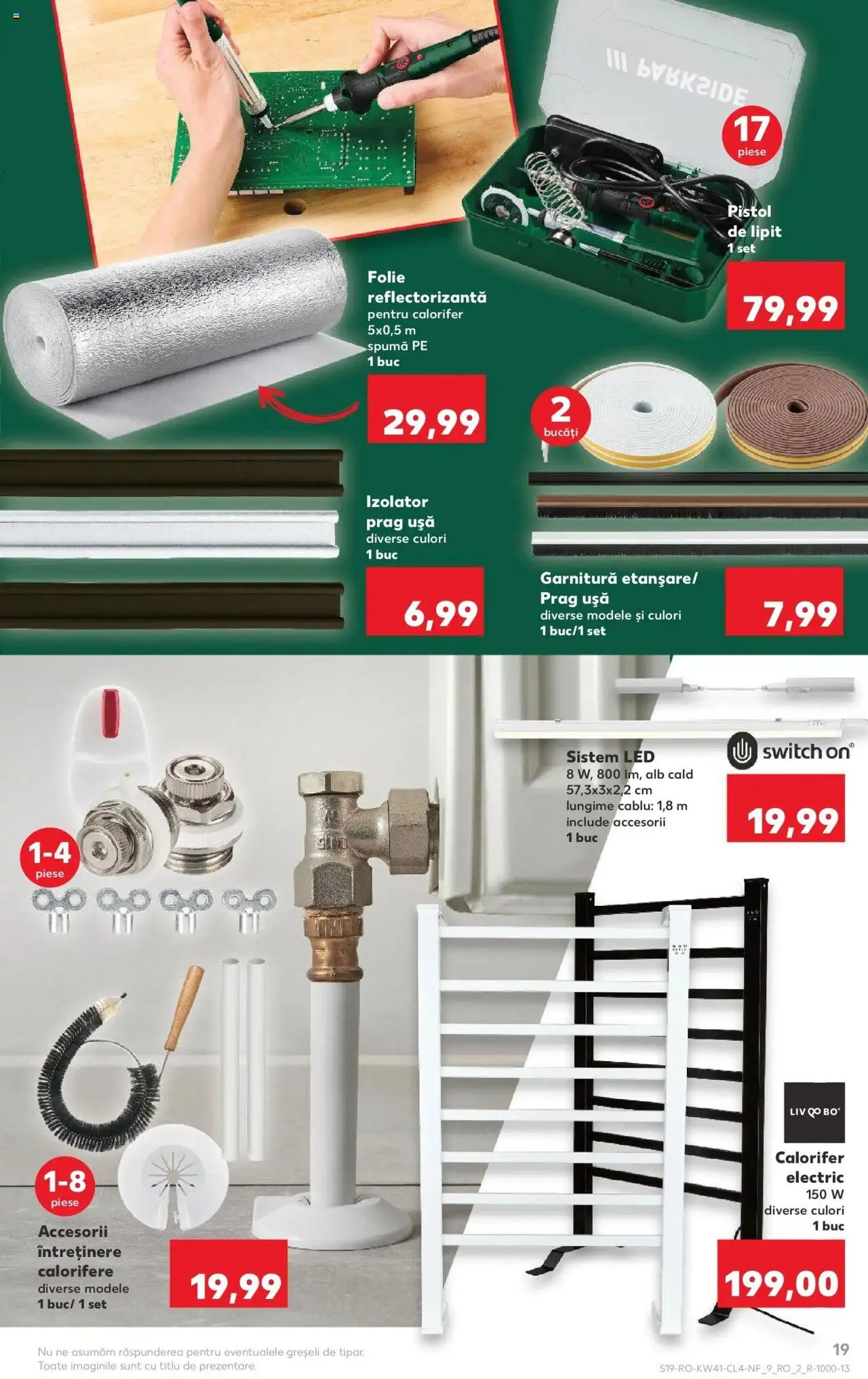 Noul catalog Kaufland – valabil de la 08.10.2025 | Pagină: 19 | Produse: Cablu, Babak, Calorifer, Ușă