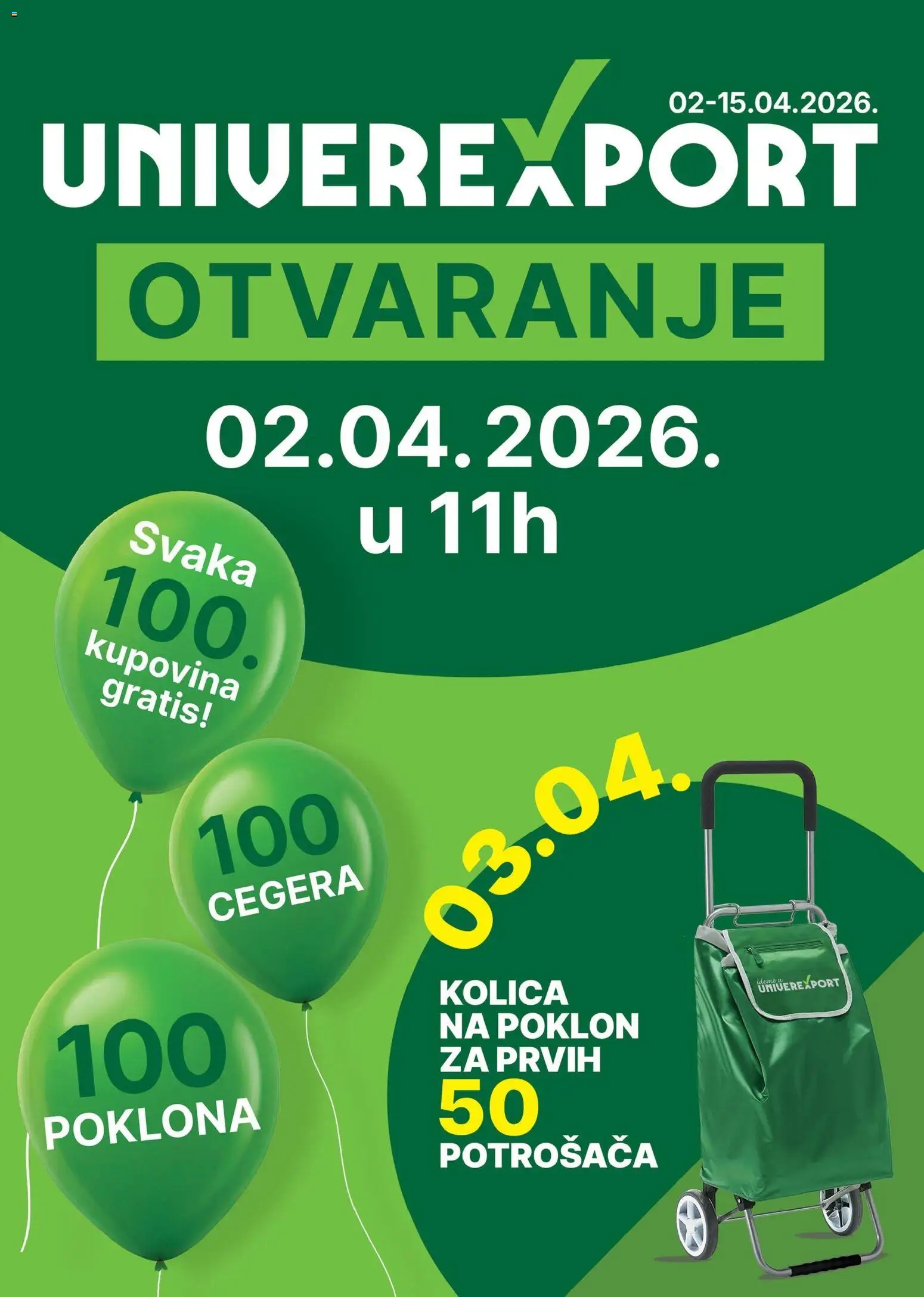 Univerexport katalog - važi od 02.04.2026 | Strana: 1 | Proizvode: Kolica