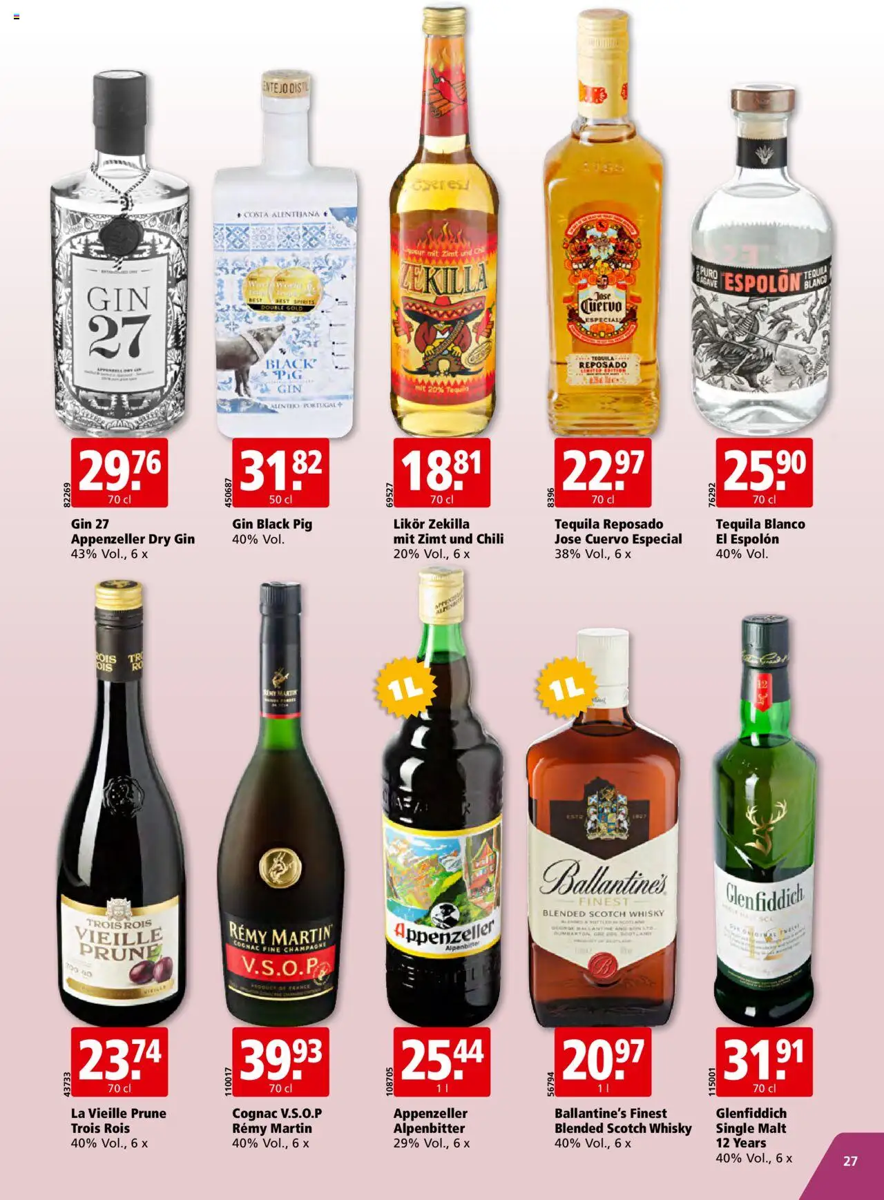 Aligro Aktionen – gültig ab 20.10.2025 | Seite: 27 | Produkte: Likör, Chili, Gin