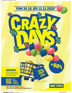 Metro Crazy Days ab 30.10.2025 gültig