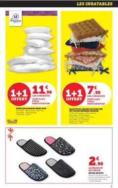 Super U - Prévisualisation de Super U - Le blanc valide à partir de 27.12.2025 | Page: 5 | Produits: Enveloppe, Oreiller, Chaise, Galette de chaise