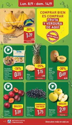 Manzana, Origen: España. Variedad: Golden. Categoría: I. A granel │ válido desde el 08.09.2025 | Página: 4